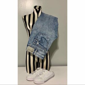 *SOLD* Silver Aiko Mid Ankle Skinny Jean